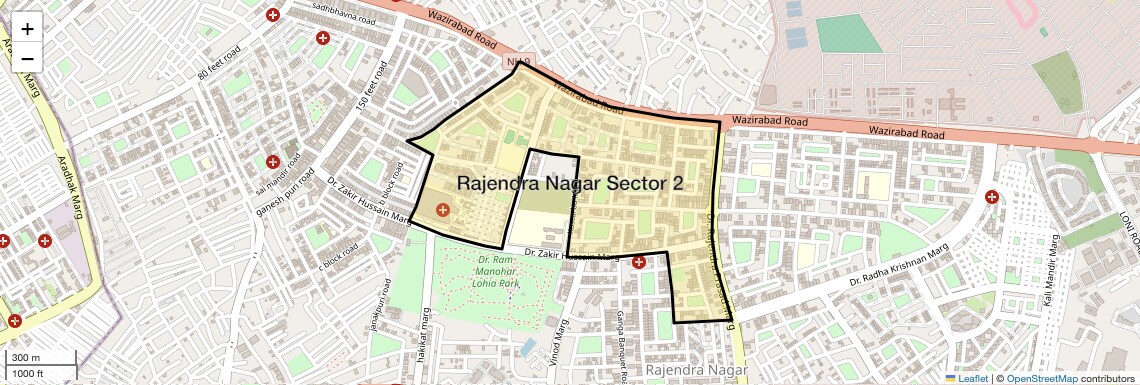 Location Map of Rajendra Nagar Sector 2, Ghaziabad