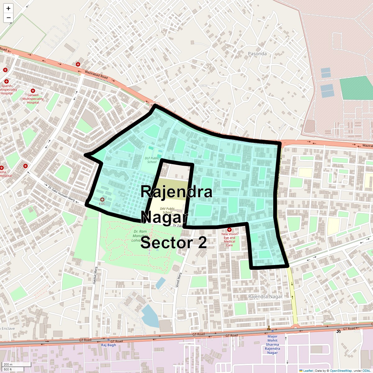 Rajendra Nagar Sector 2 Map