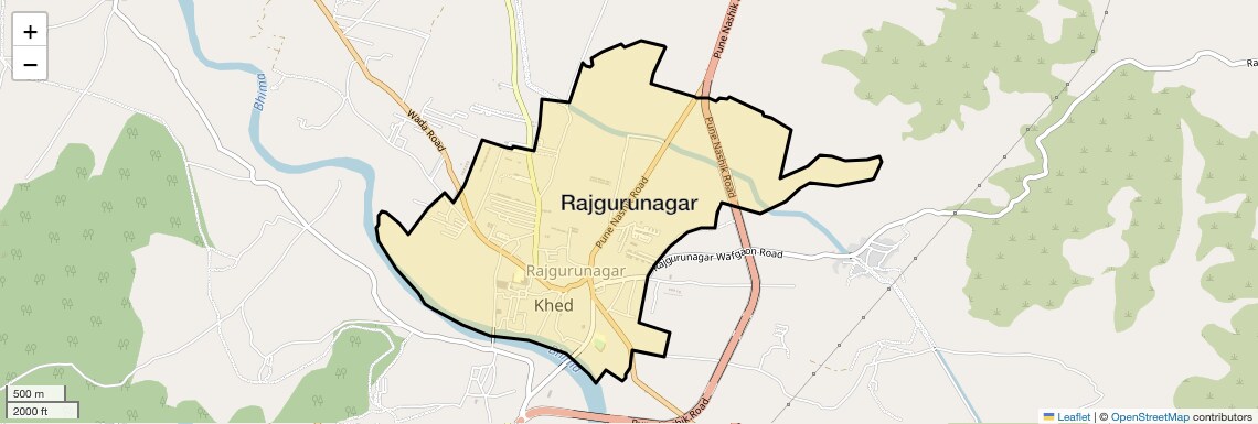 Location Map of Rajgurunagar, Pune