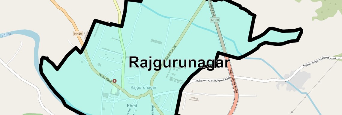 Location Map of Rajgurunagar, Pune