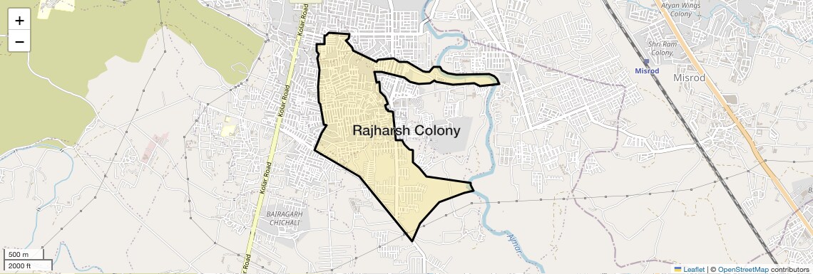 Location Map of Rajharsh Colony, Bhopal