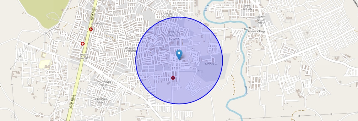 Location Map of Rajharsh Colony, Bhopal