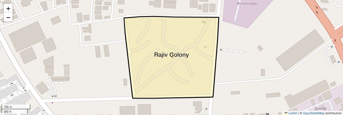 Location Map of Rajiv Colony, Ghaziabad