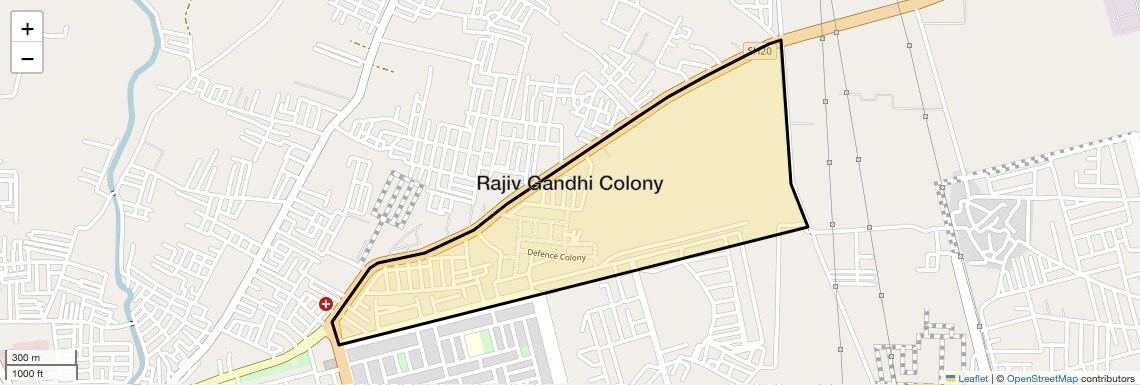 Location Map of Rajiv Gandhi Colony, Sonipat