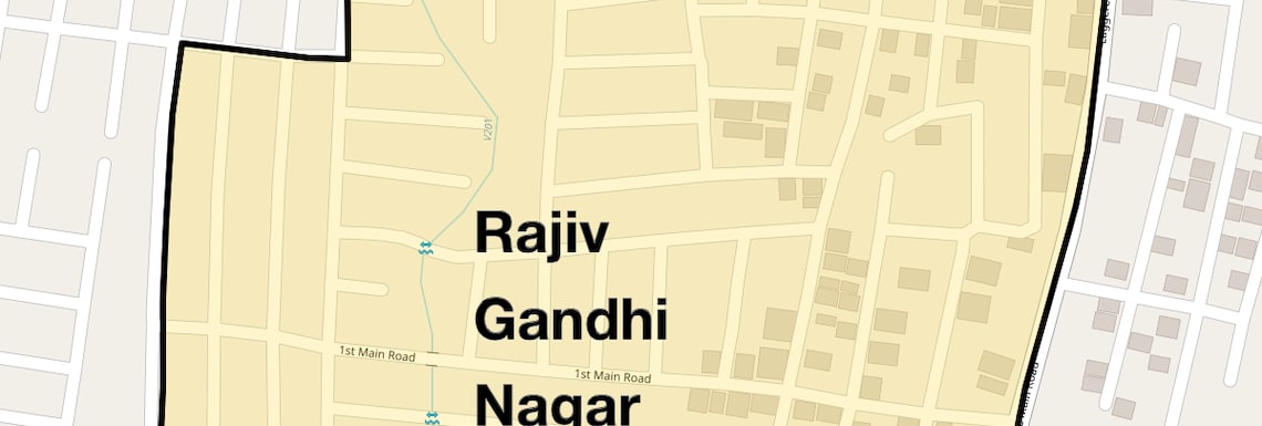 Location Map of Rajiv Gandhi Nagar, Bangalore
