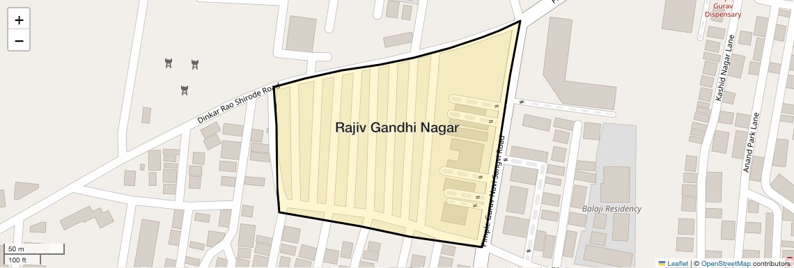Location Map of Rajiv Gandhi Nagar, Pune