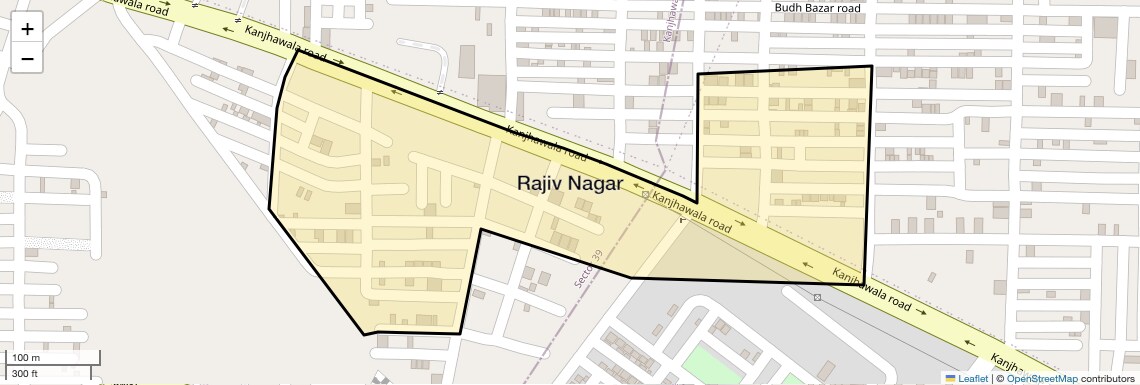 Location Map of Rajiv Nagar, Delhi