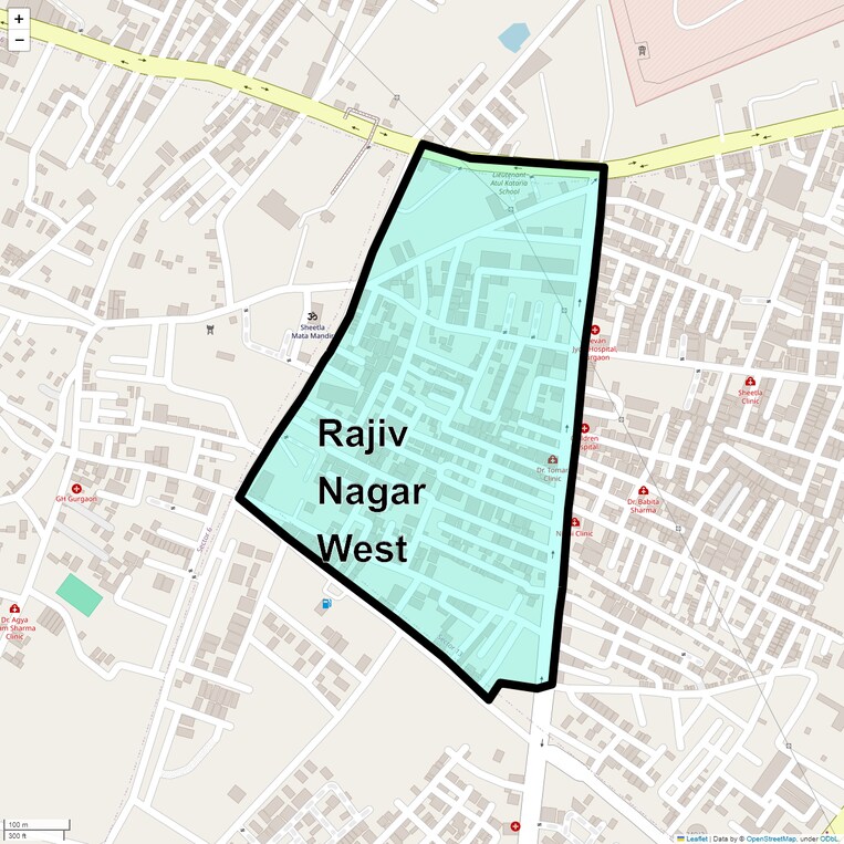 Location Map of Rajiv Nagar West