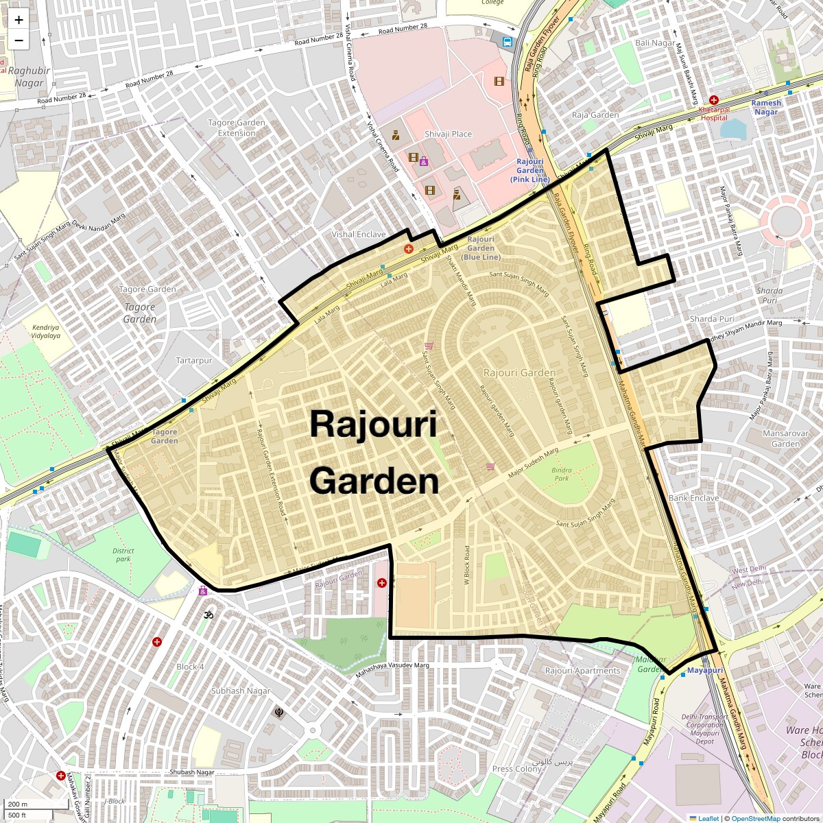 Check Time Travel of Rajouri Garden, Delhi