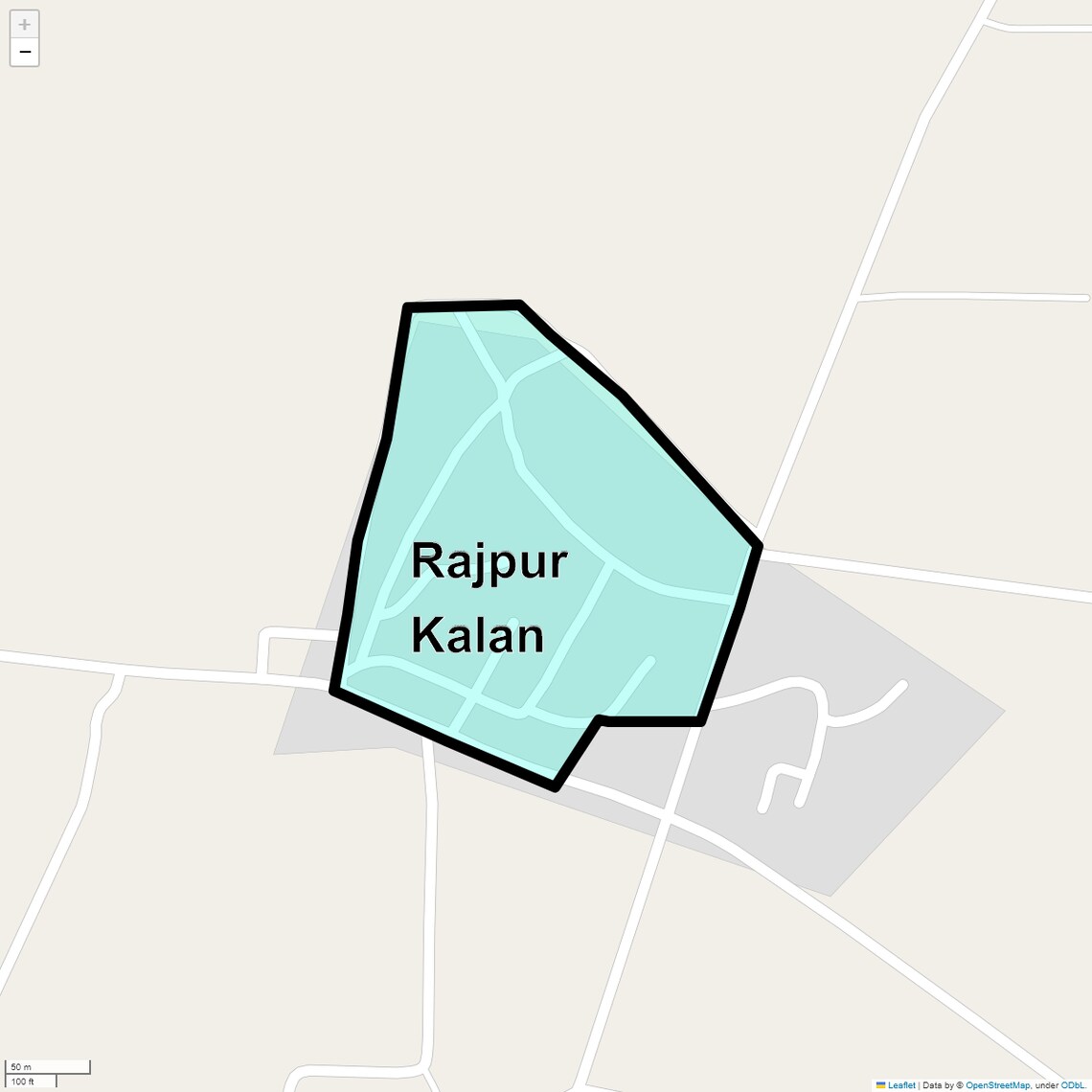 Location Map of Rajpur Kalan, Faridabad