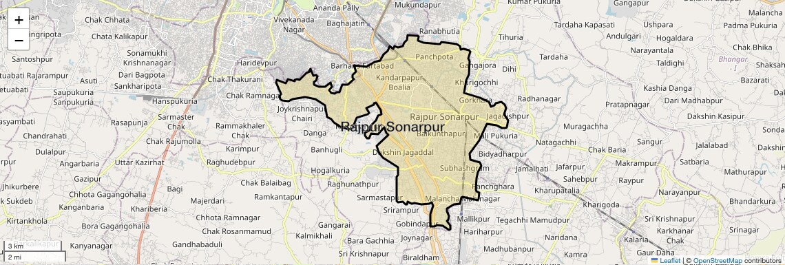 Location Map of Rajpur Sonarpur, Kolkata