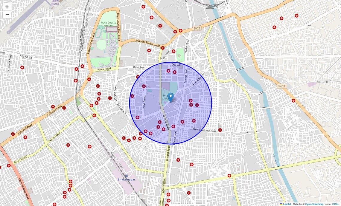 Location Map of Rajputpara, Rajkot