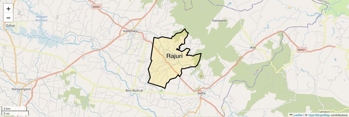 Location Map of Rajuri, Pune