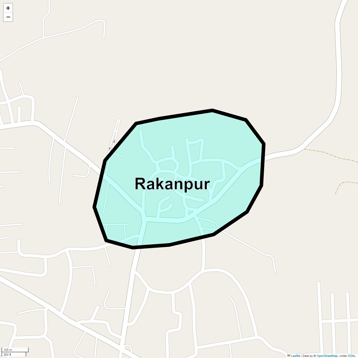 Location Map of Rakanpur, Ahmedabad