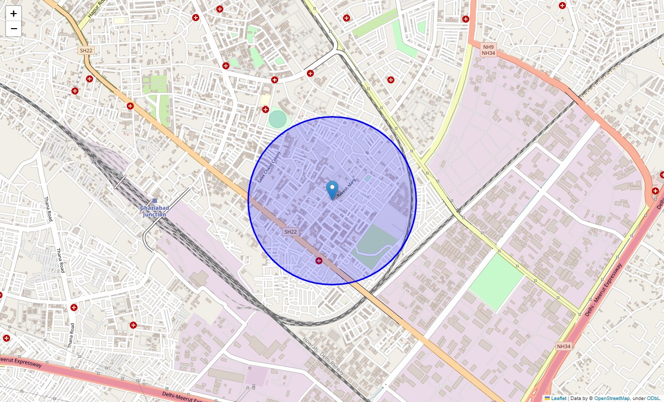 Location Map of Rakesh Marg, Ghaziabad