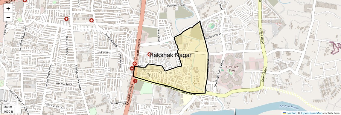 Location Map of Rakshak Nagar, Pune