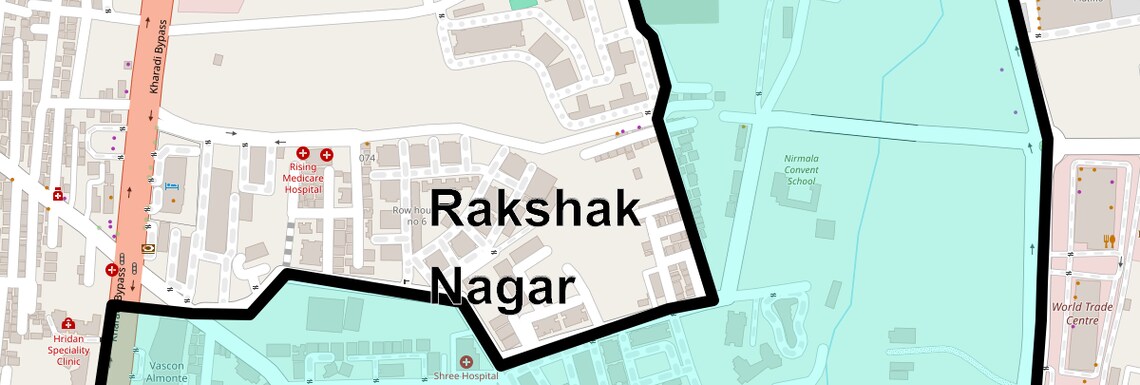 Location Map of Rakshak Nagar, Pune