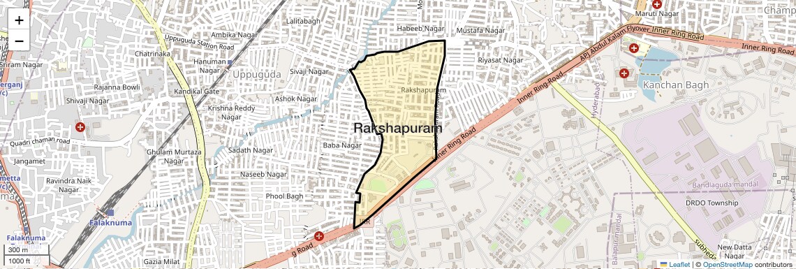 Location Map of Rakshapuram, Hyderabad