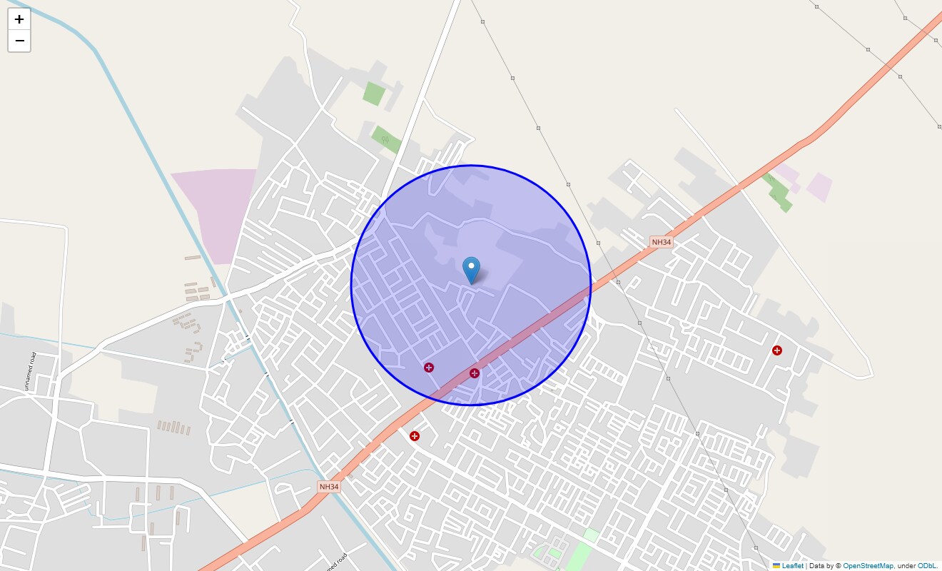 Location Map of Rakshapuram, Meerut