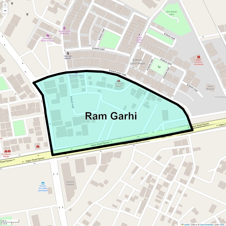 Location Map of Ram Garhi