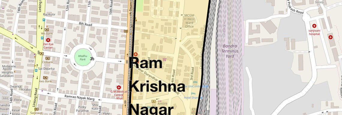 Location Map of Ram Krishna Nagar, Mumbai