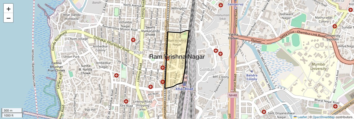 Location Map of Ram Krishna Nagar, Mumbai