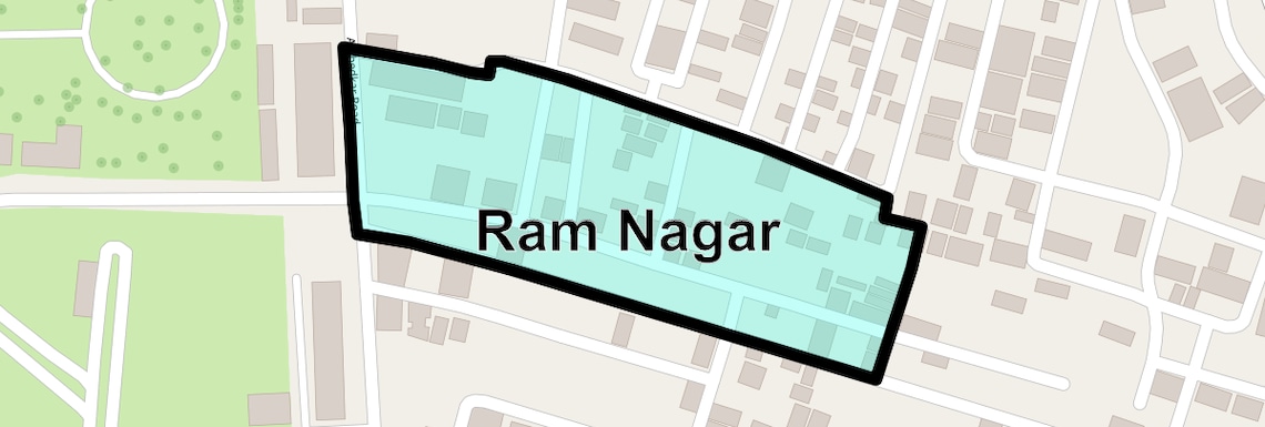 Location Map of Ram Nagar, Ghaziabad