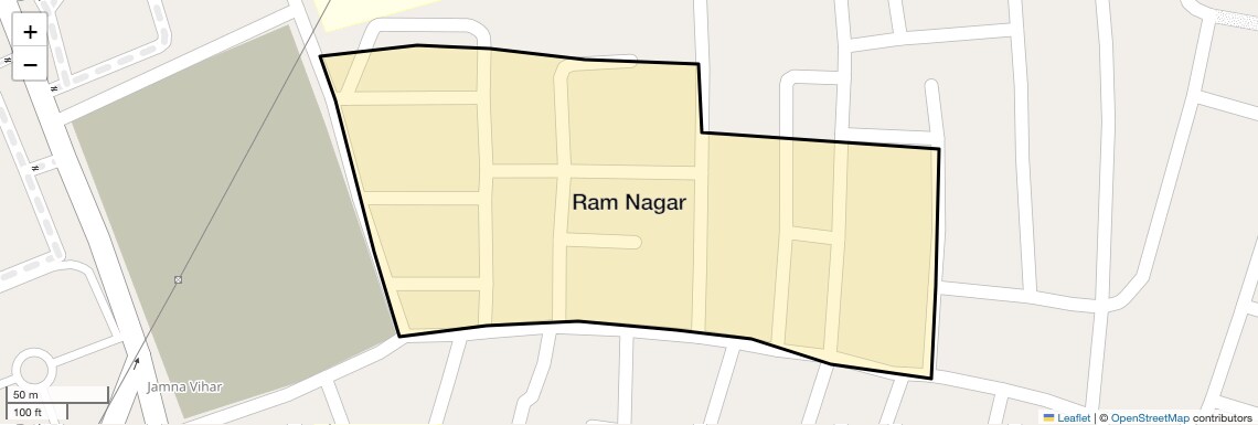 Location Map of Ram Nagar, Jaipur