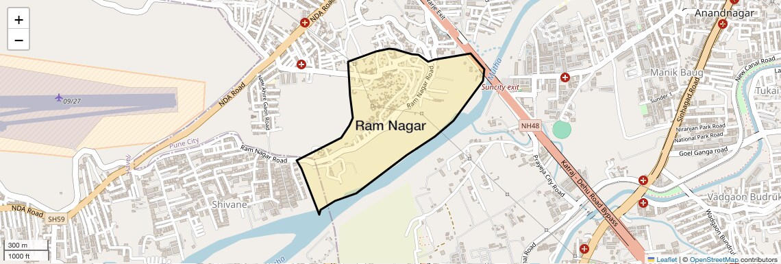 Location Map of Ram Nagar, Pune