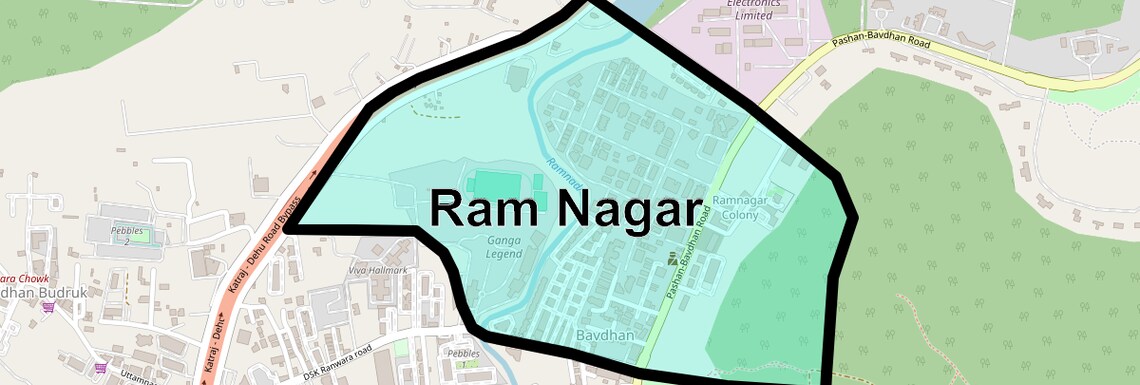 Location Map of Ram Nagar, Pune
