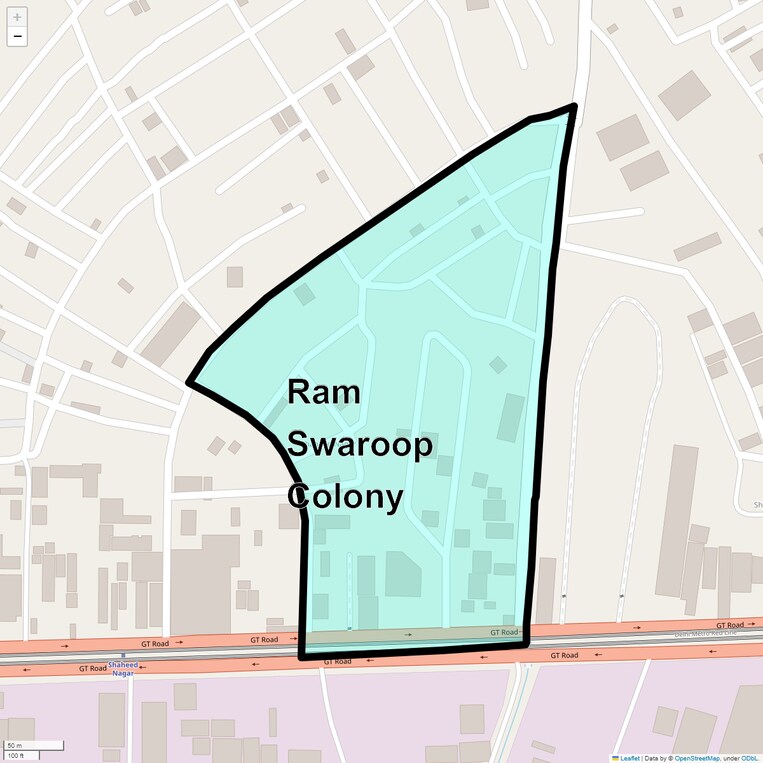 Location Map of Ram Swaroop Colony