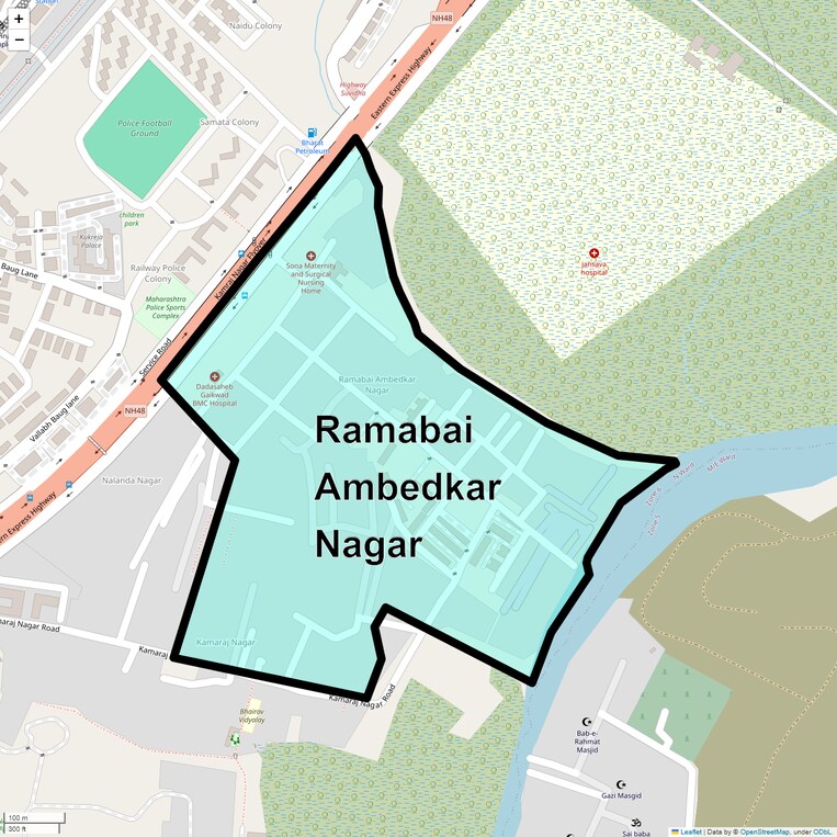 Location Map of Ramabai Ambedkar Nagar