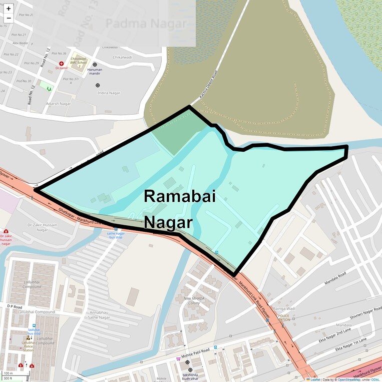Location Map of Ramabai Nagar