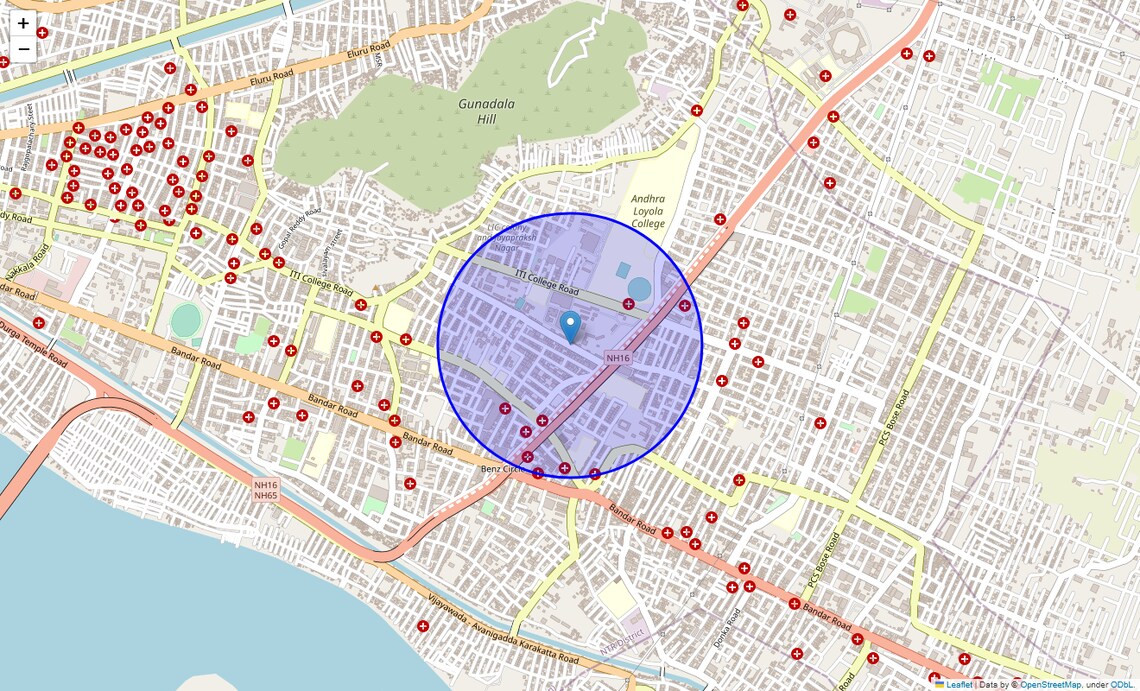 Location Map of Ramachandra Nagar, Vijayawada