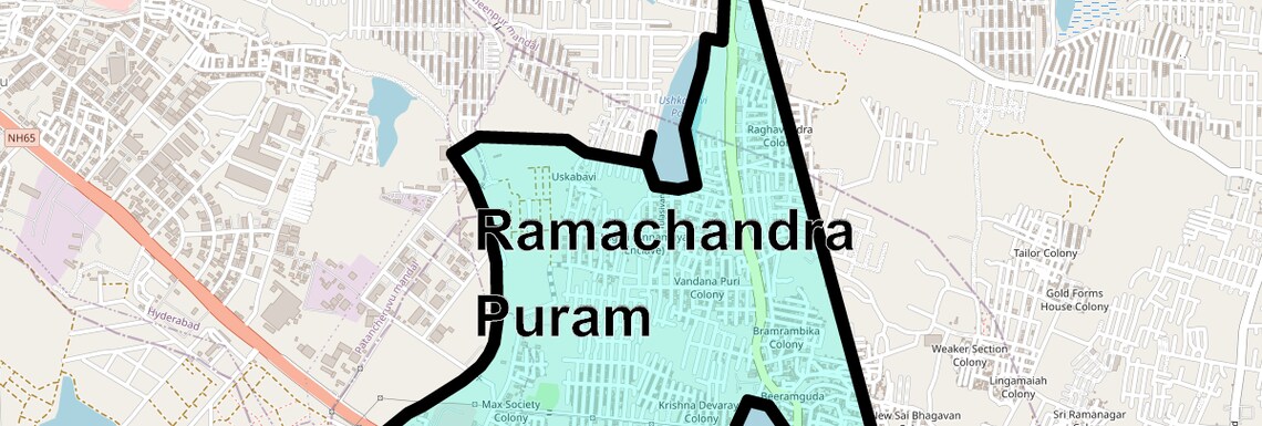 Location Map of Ramachandra Puram, Hyderabad