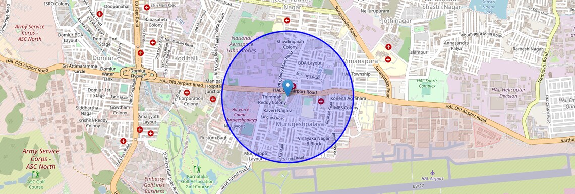 Location Map of Ramagiri, Bangalore