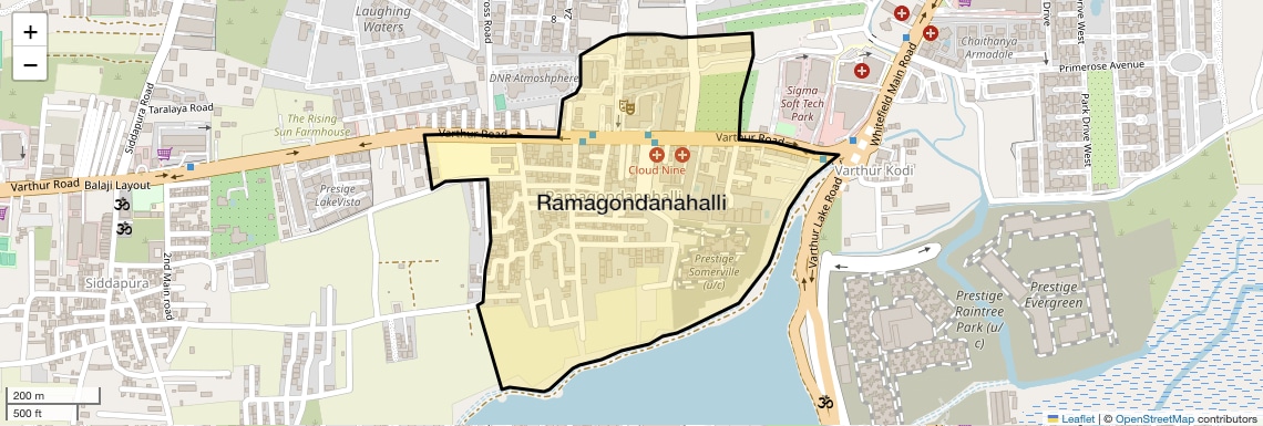 Location Map of Ramagondanahalli, Bangalore