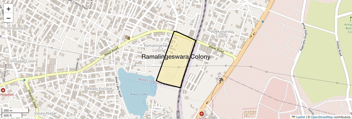Location Map of Ramalingeswara Colony, Hyderabad