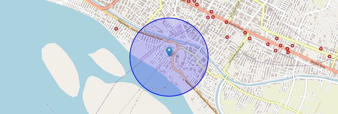Location Map of Ramalingeswara Nagar, Vijayawada