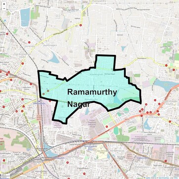 Location Map of Ramamurthy Nagar, Bangalore