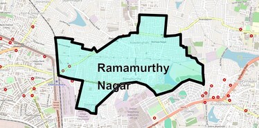 Location Map of Ramamurthy Nagar, Bangalore