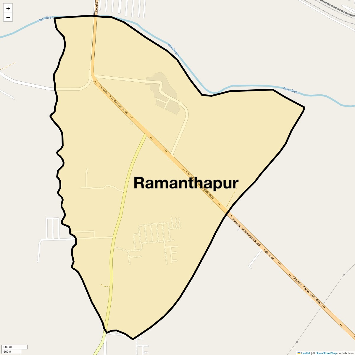 Location Map of Ramanthapur, Hyderabad