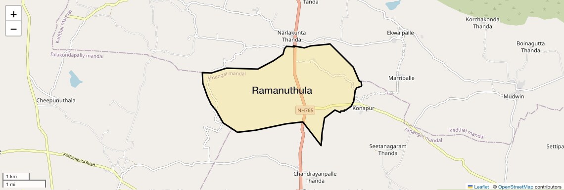 Location Map of Ramanuthula, Hyderabad