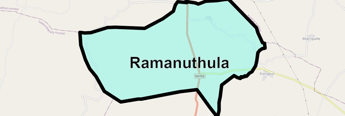 Location Map of Ramanuthula, Hyderabad