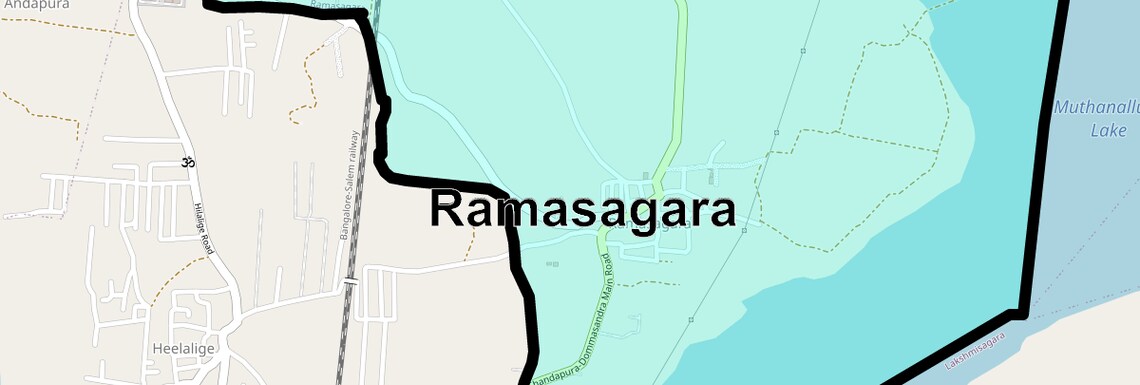Location Map of Ramasagara, Bangalore