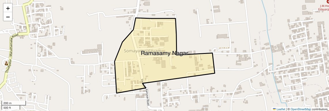 Location Map of Ramasamy Nagar, Coimbatore