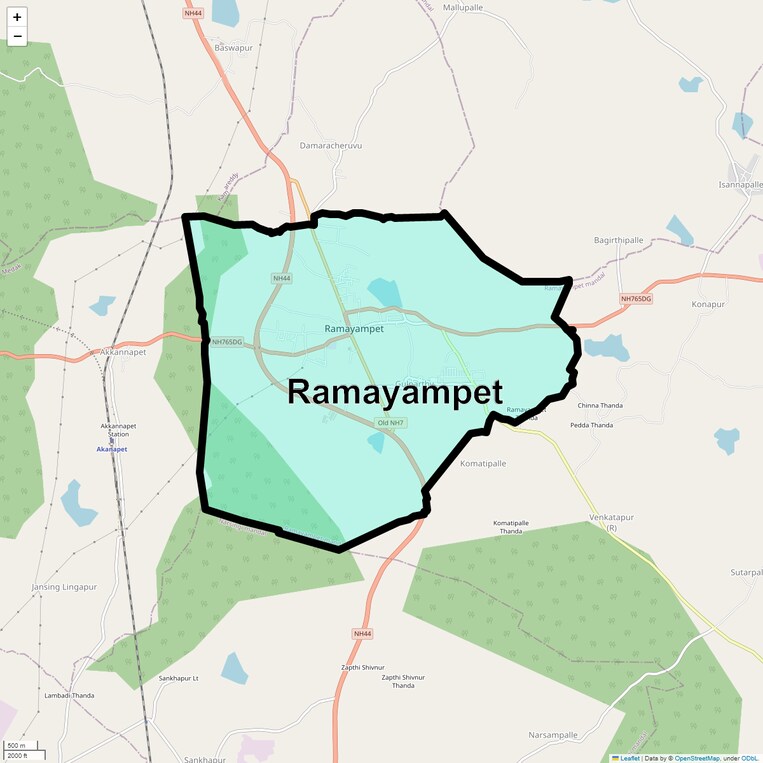 Location Map of Ramayampet