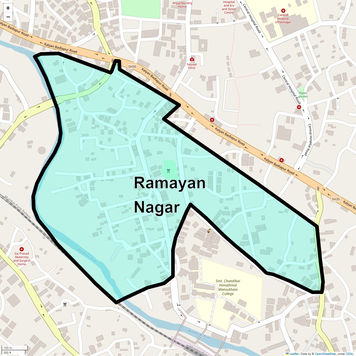 Location Map of Ramayan Nagar, Thane