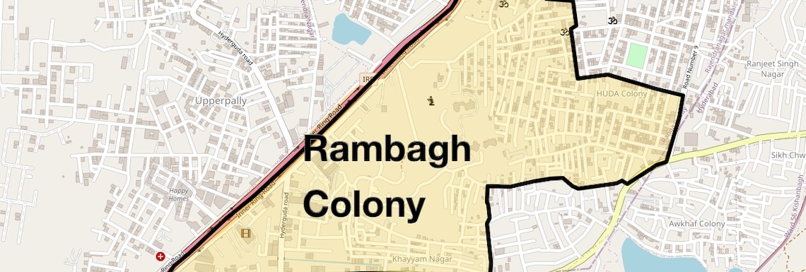 Location Map of Rambagh Colony, Hyderabad