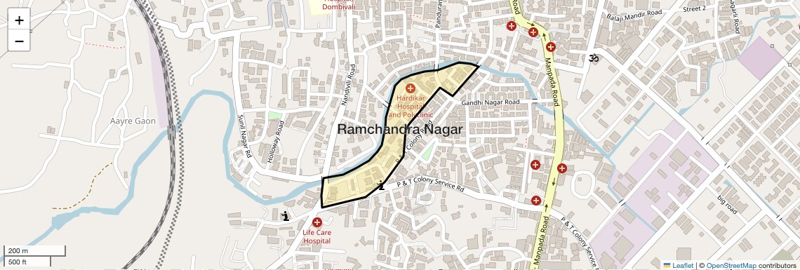 Location Map of Ramchandra Nagar, Thane